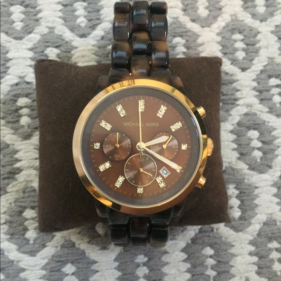 Michael Kors tortoise shell watch - Picture 2 of 7